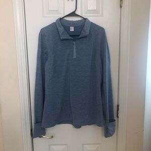 GapFit Shirt Pullover 1/4 Zip Active Top Wicking Mock Neck Women's XL Golf Gap